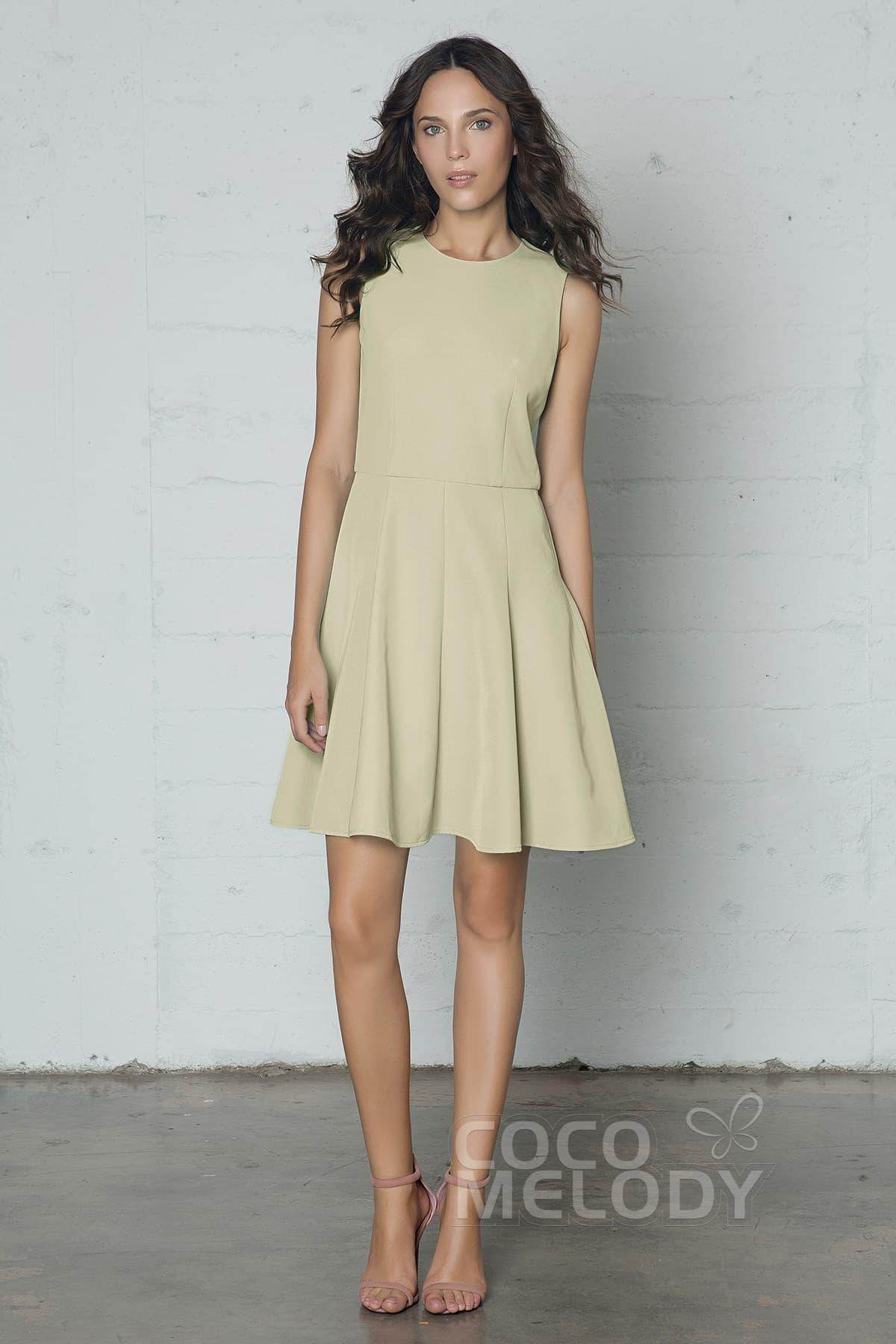 Sheath-Column Short Elastic Silk like Satin Dress PR17029 - COCOMELODY